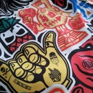Pride Or Die Stickers Thai shorts - black